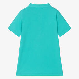 Foque-Boys Turquoise Blue Cotton Polo Shirt | Childrensalon Outlet
