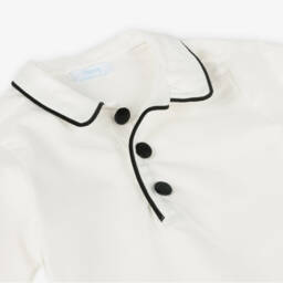 Foque-طقم شورت مخمل لون أسود وعاجي للأولاد | Childrensalon Outlet