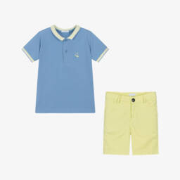 Foque-طقم بولو وشورت قطني زاهي للأولاد | Childrensalon Outlet