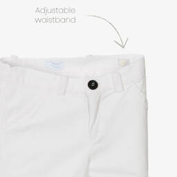 Foque-Boys White Cotton Shorts | Childrensalon Outlet
