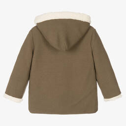 Foque-Коричневое трикотажное пальто с капюшоном | Childrensalon Outlet