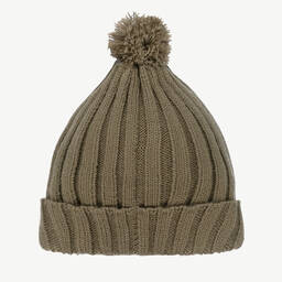 فوكيه-قبعة بوم-بوم أكريليك محبوك لون بني | Childrensalon Outlet