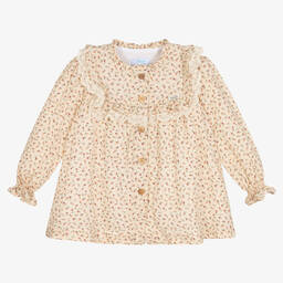 Foque-Бежевое платье в цветочек | Childrensalon Outlet