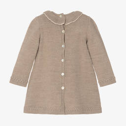 Foque-Girls Beige Knitted Bunny Dress | Childrensalon Outlet