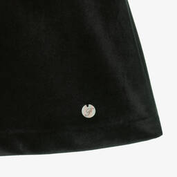 Foque-Girls Black Velvet Lace Collar Dress | Childrensalon Outlet