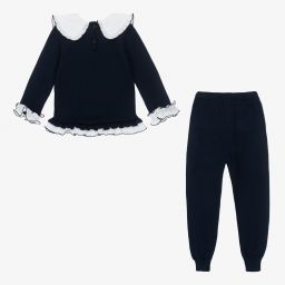 Foque-Синий трикотажный комплект с брюками для мальчиков | Childrensalon Outlet