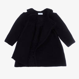 Foque-Girls Blue Knitted Coat Set | Childrensalon Outlet