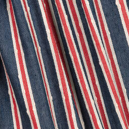 Foque-Girls Blue & Red Cotton Striped Dress | Childrensalon Outlet