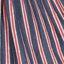 Foque-فستان أطفال بناتي مزيج قطن مقلم لون أزرق وأحمر | Childrensalon Outlet