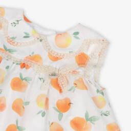 Foque-Платье из хлопка с персиковыми цветами для девочек | Childrensalon Outlet