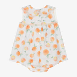 Foque-Платье из хлопка с персиковыми цветами для девочек | Childrensalon Outlet