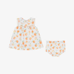 Foque-Платье из хлопка с персиковыми цветами для девочек | Childrensalon Outlet