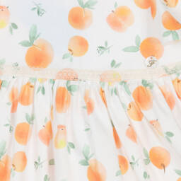 Foque-Хлопковое платье для девочек с персиковым узором | Childrensalon Outlet