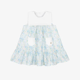 Foque-Нежный голубой наряд с цветами для девочек | Childrensalon Outlet