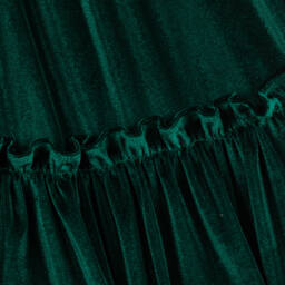 Foque-Girls Emerald Velvet Dress | Childrensalon Outlet