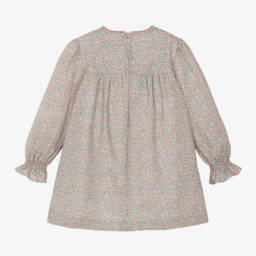 Foque-فستان بطبعة ورود قطن لون بيج | Childrensalon Outlet