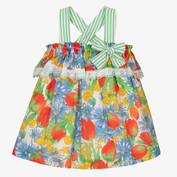 Foque-Girls Floral Cotton Dress | Childrensalon Outlet