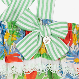 Foque-Girls Floral Cotton Dress | Childrensalon Outlet