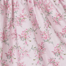Foque-Girls Floral Pink Cotton Dress | Childrensalon Outlet