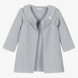 Foque-Girls Grey Knitted Coat Set | Childrensalon Outlet