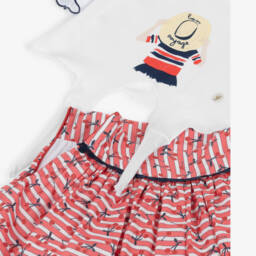 Foque-Girls Ivory Cherry Print Ensemble | Childrensalon Outlet