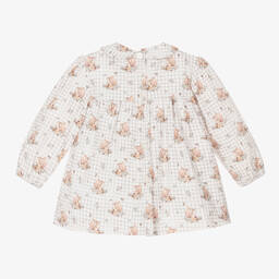 Foque-Кремово-зеленое платье с белками | Childrensalon Outlet