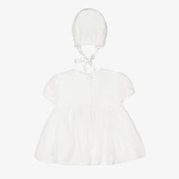 Foque-طقم فستان أطفال بناتي قطن دانتيل لون عاجي | Childrensalon Outlet