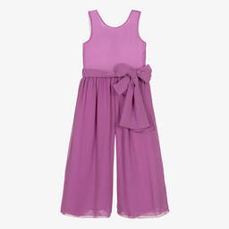 Foque-Girls Lilac Chiffon Jumpsuit | Childrensalon Outlet