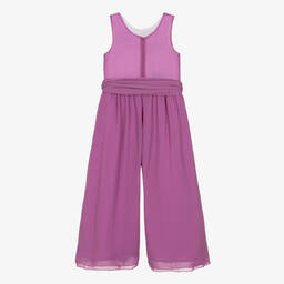 Foque-Girls Lilac Chiffon Jumpsuit | Childrensalon Outlet