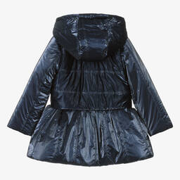 فوكيه-معطف بافر هودي لون كحلي للبنات | Childrensalon Outlet