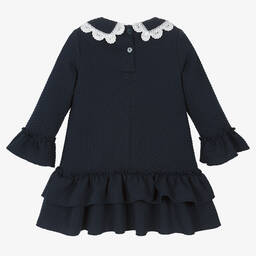 Foque-Синее платье из джерси с оборками | Childrensalon Outlet