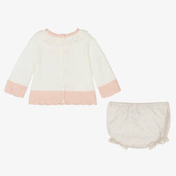 Foque-Кремово-розовый топ и шорты с вишенками | Childrensalon Outlet