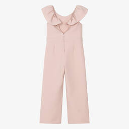 Foque-Girls Pink Ruffle Jumpsuit | Childrensalon Outlet