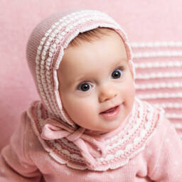 Foque-Girls Pink Wool Blend Knitted Bonnet | Childrensalon Outlet