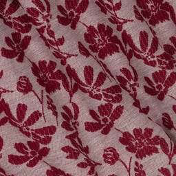 Foque-فستان بطبعة ورود جاكارد ومخمل لون أحمر | Childrensalon Outlet