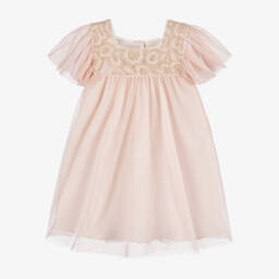 Foque-فستان تول دانتيل وردي للبنات | Childrensalon Outlet