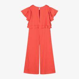 Foque-Атласный комбинезон с крылышками для девочек в алом цвете | Childrensalon Outlet