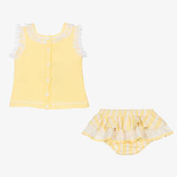 Foque-Girls Sunny Striped Bloomer Ensemble | Childrensalon Outlet