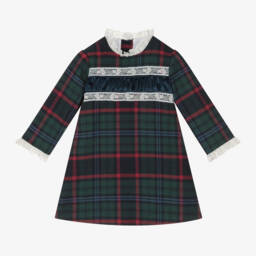 Foque-فستان تارتان قطن لون أخضر | Childrensalon Outlet