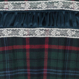 Foque-فستان تارتان قطن لون أخضر | Childrensalon Outlet