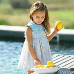 Foque-Платье Бирюзовое Цветочное Очарование для девочек | Childrensalon Outlet