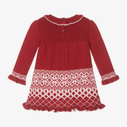 فوكيه-فستان صوف محبوك لون أحمر | Childrensalon Outlet