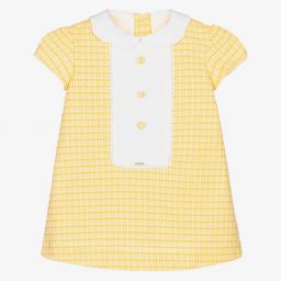 Foque-Желтое хлопковое платье для девочек | Childrensalon Outlet