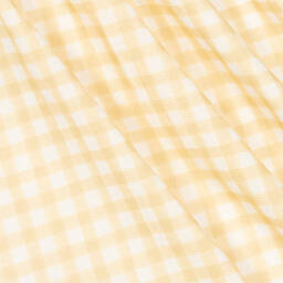 Foque-Girls Yellow Gingham Cotton Dress | Childrensalon Outlet