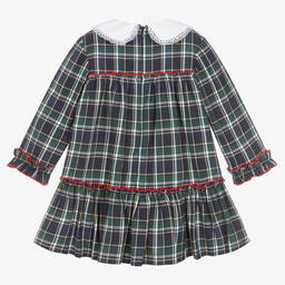 Foque-Сине-зеленое платье в клетку | Childrensalon Outlet