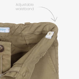 Foque-Green Cotton Chino Trousers | Childrensalon Outlet