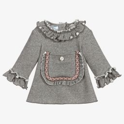 Foque-Grey Jersey Dress Set  | Childrensalon Outlet