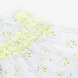 Foque-Летнее платье бело-желтое для девочек | Childrensalon Outlet