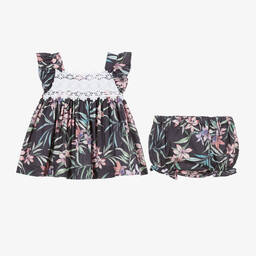 Foque-Платье и трусики из хлопка синего цвета | Childrensalon Outlet