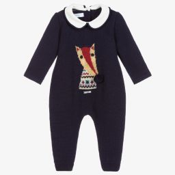 Foque-Синий вязаный ромпер из шерсти | Childrensalon Outlet